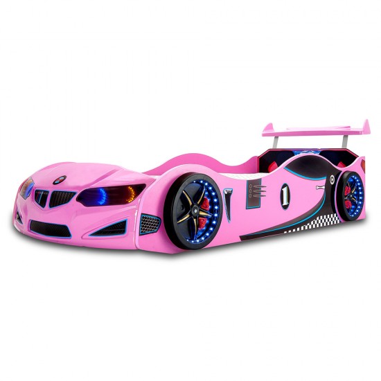 GT1 - Kids Race Car Bed – with Sounds and lights