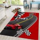 Carpet for Kids room - Race car Rug Red
