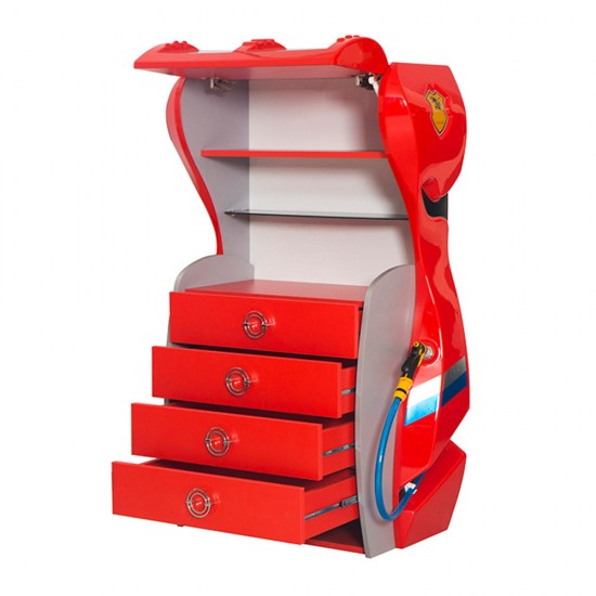 Racer -Gas Pump Dresser Red
