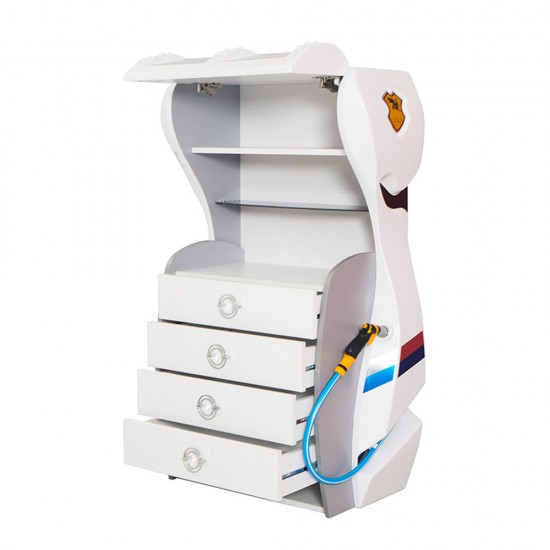 Racer -Gas Pump Dresser White Racer -Gas Pump Dresser White