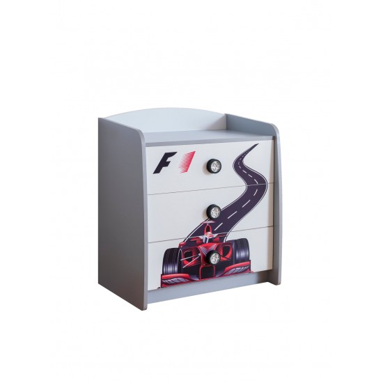 Formula White Car bed  Kids room