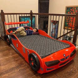 GT1 Red Kids Race Car Bed with Lights and Sounds