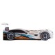 white race car bed for kids with LED lights and sound modern design