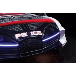 Aero Black Police Car Bed with Lights and Sound – Kids Police Theme Car Bed