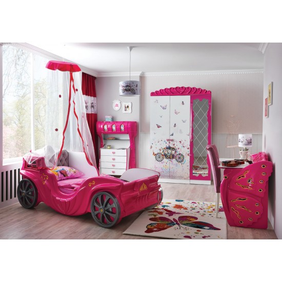 Princess carriage girls bed – pretty girl beds for kids room
