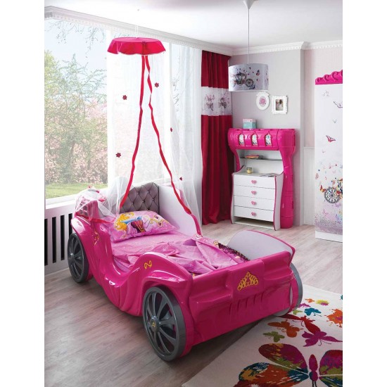 Princess carriage girls bed – pretty girl beds for kids room