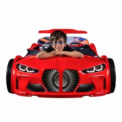 GTX Red Race Car Bed with Lights and Sound for Kids