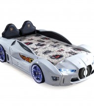 luxury race car bed for kids with led lights and premium design