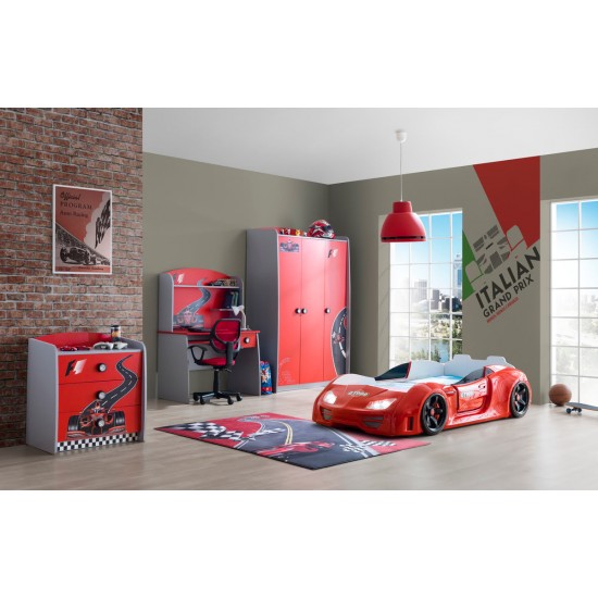 Formula Red Car bed kids room